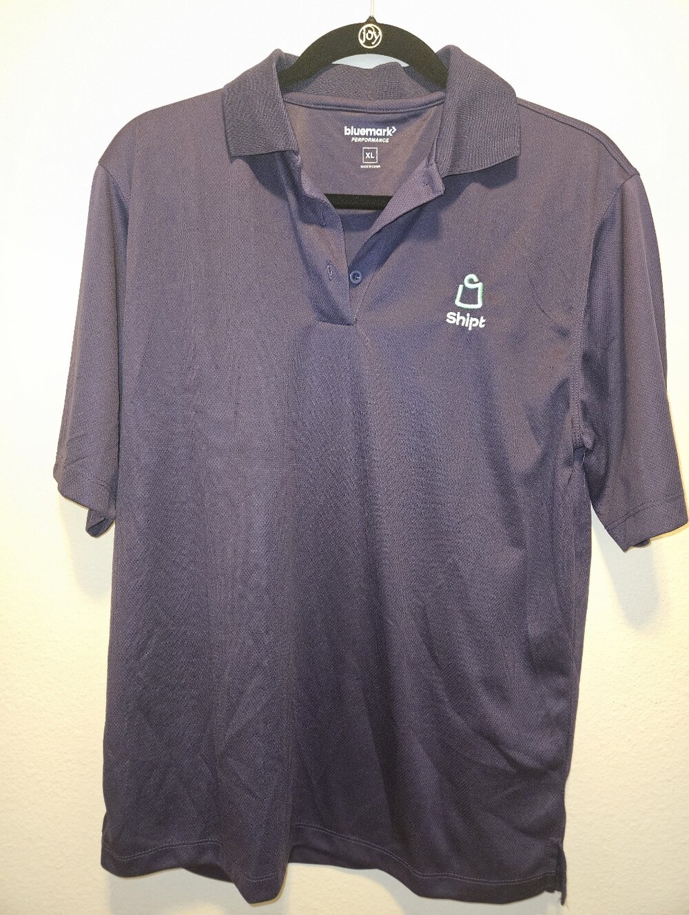 Shipt Shopper XL Purple Polo Bluemark Performance Button Up w/ Collar